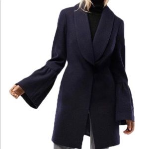 🩷 2 for $50 - Express Recycled Wool Blend Navy Coat